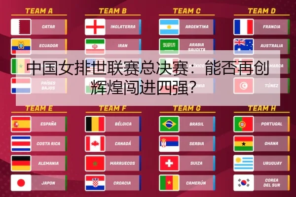中国女排世联赛总决赛：能否再创辉煌闯进四强？